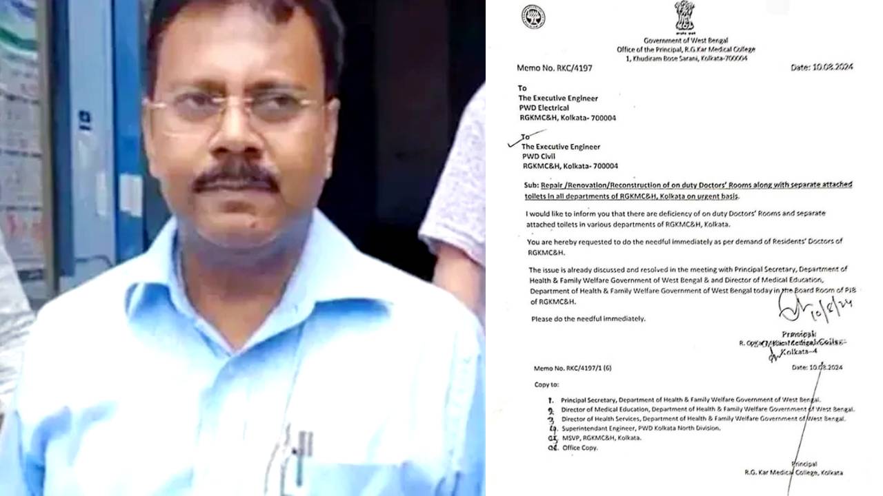 RG Kar case Sandip Ghosh repair order letter