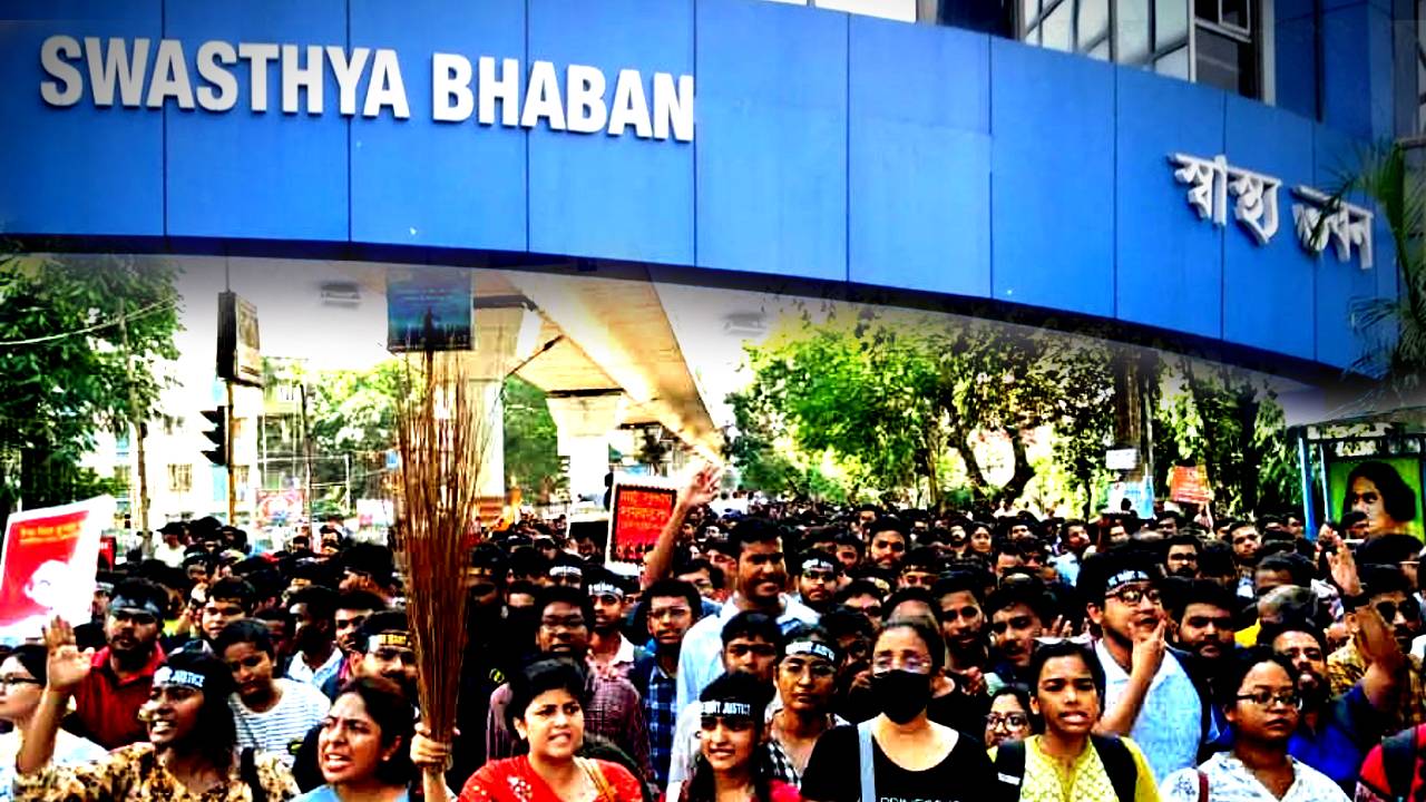 Swasthya Bhaban Abhijan by junior doctors on Tuesday