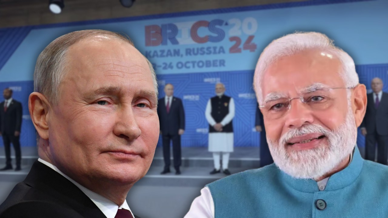 Putin and Narendra Modi meeting.