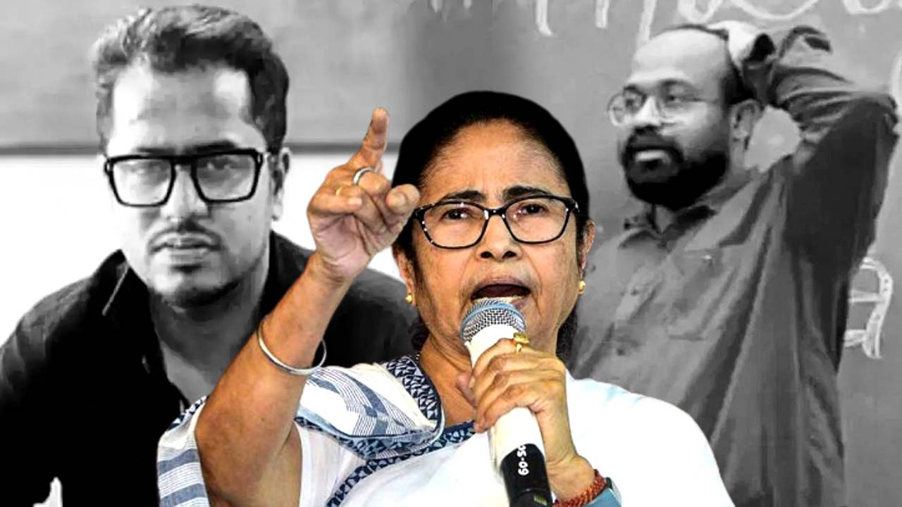 Mamata Banerjee stopped Debasish Halder as he mentioned Avik Dey Birupaksha Biswas name