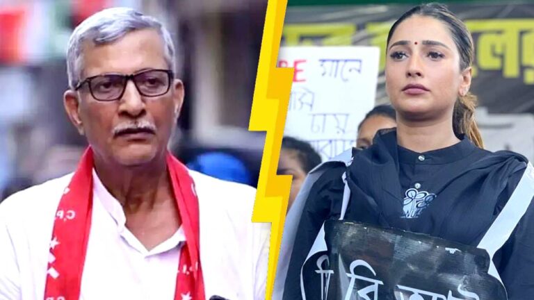 Sayantika Banerjee protest rally in Baranagar against Tanmoy Bhattacharya issue