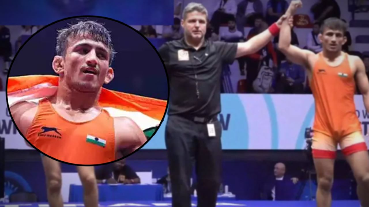 Chirag won gold at the U23 World Wrestling Championships.