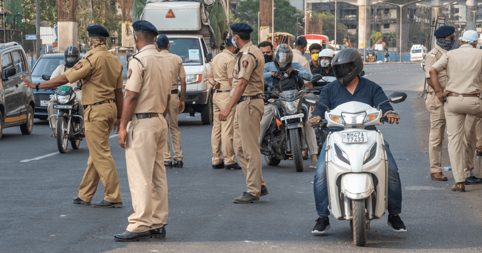 Traffic rules fine details in India.