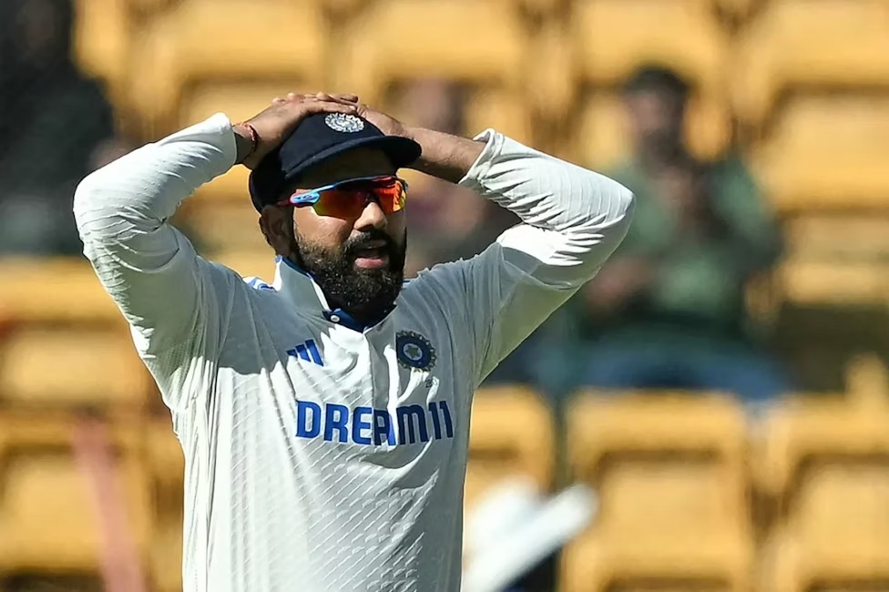 Rohit Sharma reacts after losing the Test series.