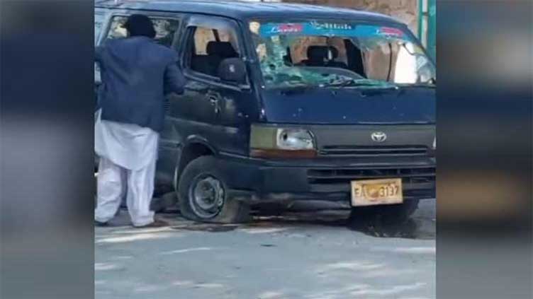 Terrorists shoot at a passenger car in Pakistan.