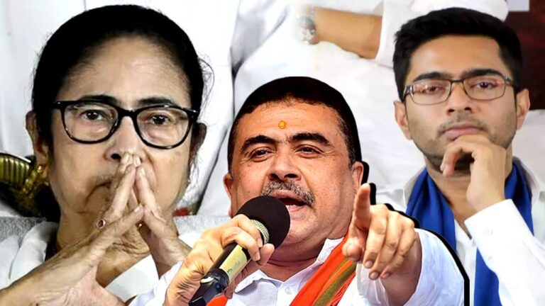 Suvendu Adhikari agains slams Mamata Banerjee Abhishek Banerjee