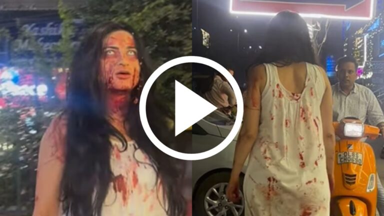 Viral video of makeup artist prank of ghost.