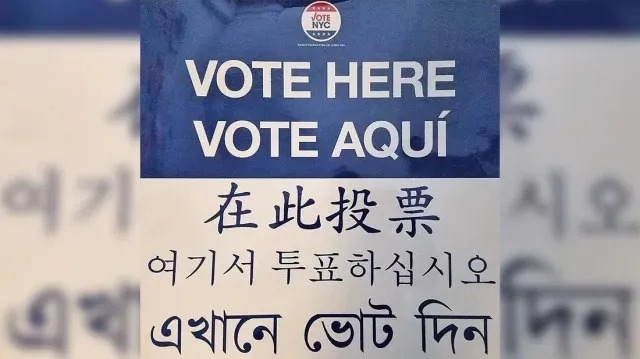 Bengali was placed on the ballot of the US President Election.