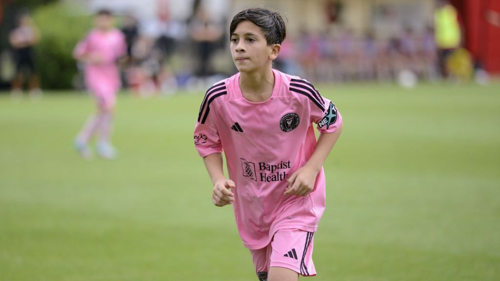 Lionel Messi son made his debut in football.