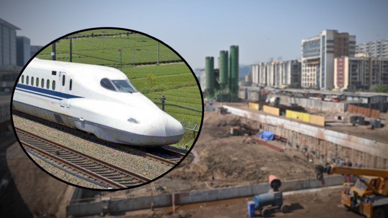 The bullet train will run under the ground.