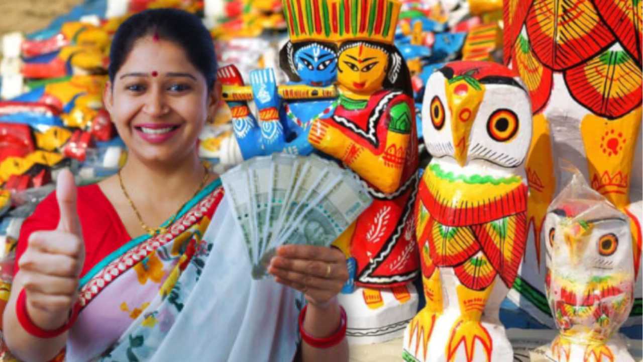 Women are becoming self-reliant by making wooden doll