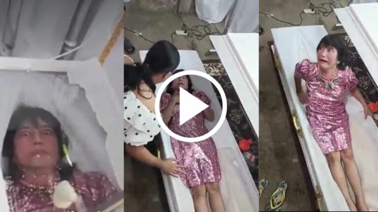 Young woman comes back life in coffin viral video