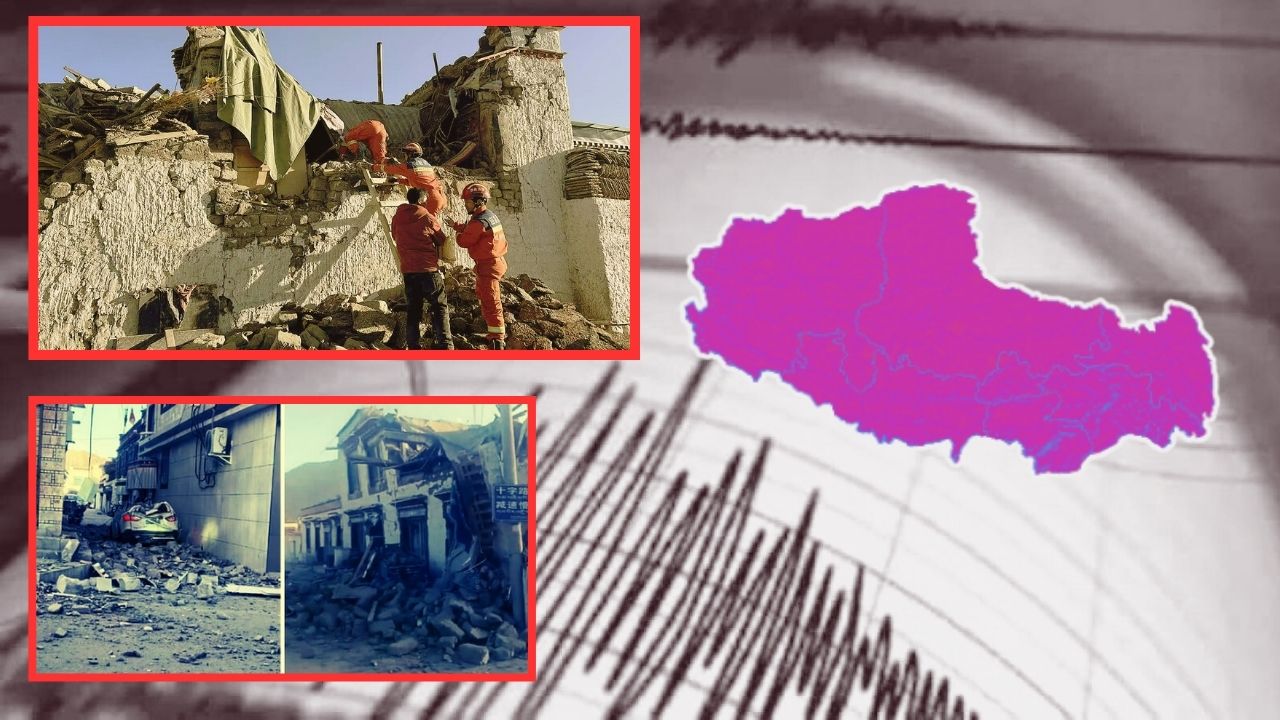 Earthquake after shock effect in tibet