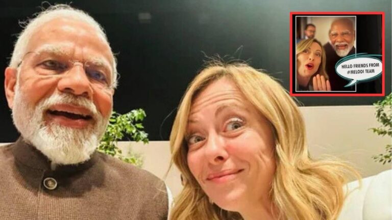 Meloni meets Narendra Modi meme