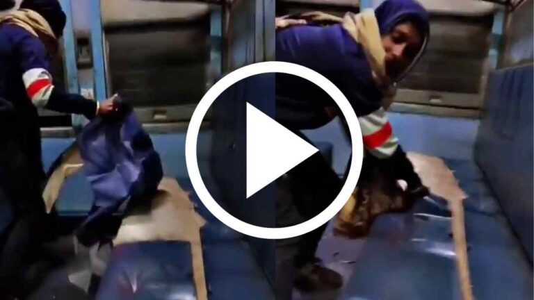 Viral video of a man on train and doing shcoking thing