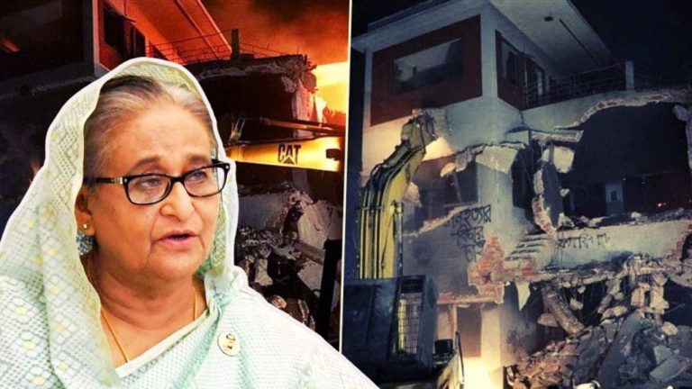 Sheikh Hasina comments dhanmandi house Bangladesh.