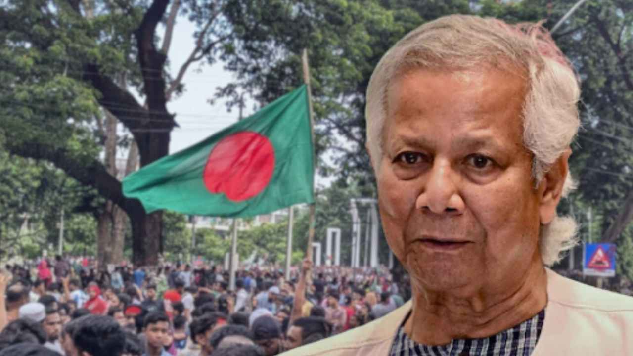 Bangladesh factory labourers protest against yunus 