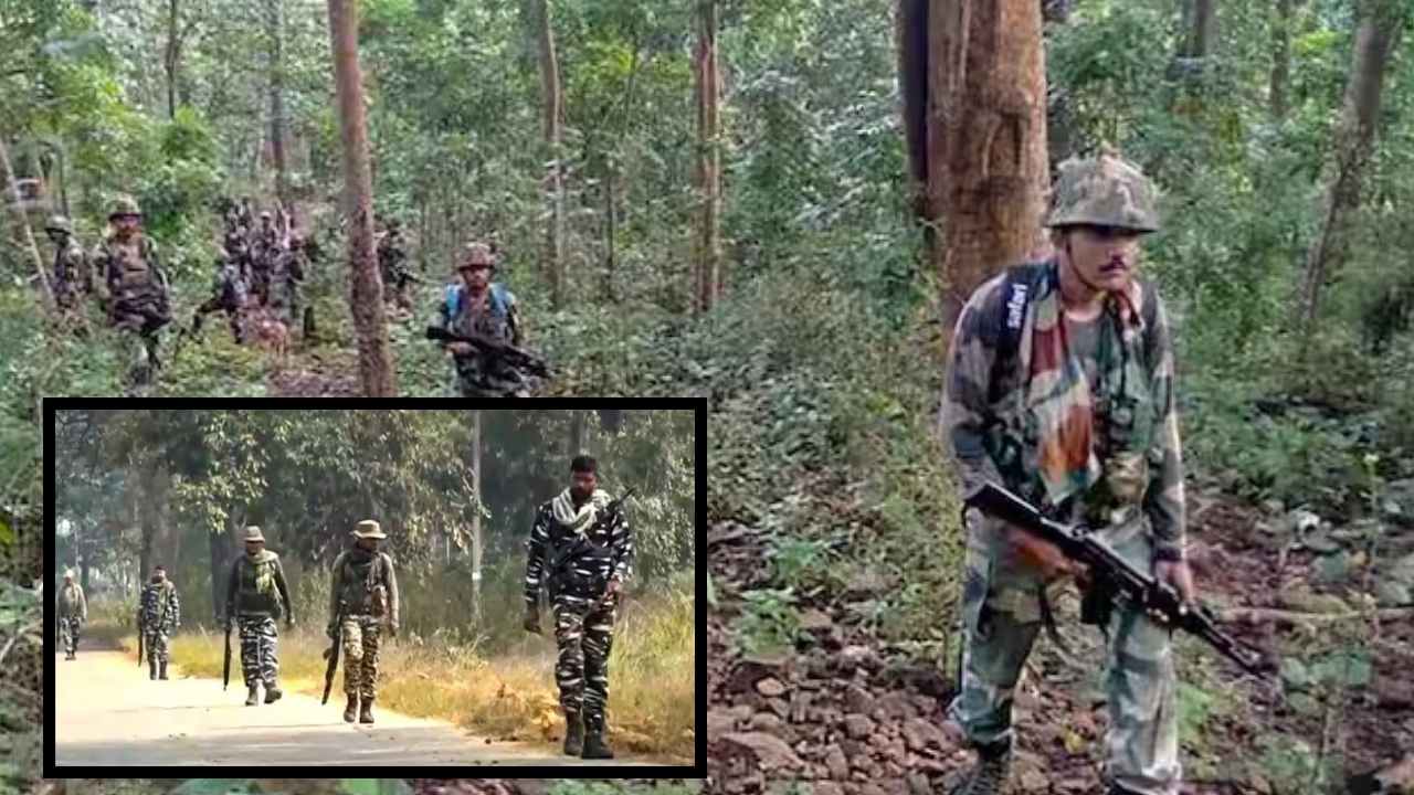 A gunfight is going on in the jungles of Chhattisgarh.