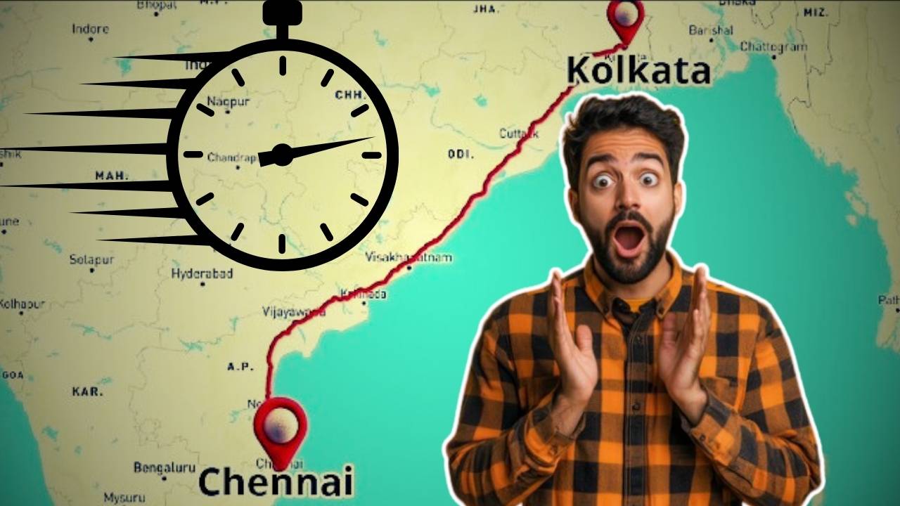 Kolkata to Chennai in 3 hours.