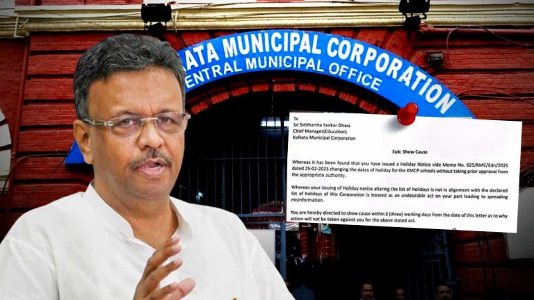 Kolkata Municipal Corporation school holiday notification controversy