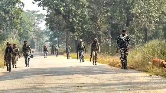 A gunfight is going on in the jungles of Chhattisgarh.