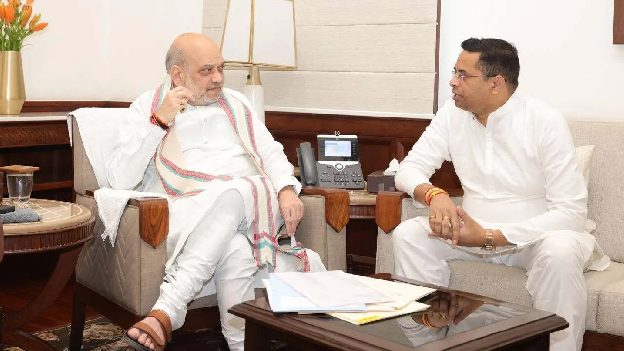 BJP MP Saumitra Khan meeting with Union Home Minister Amit Shah