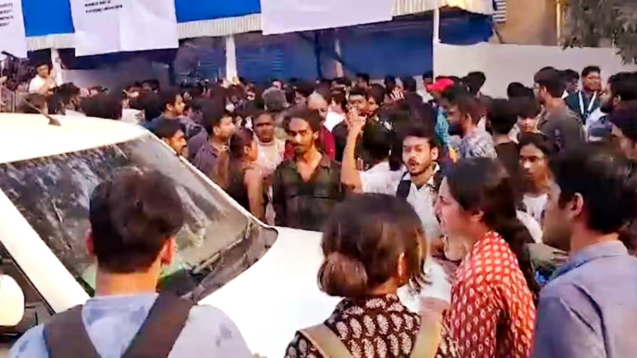 Jadavpur University Bratya Basu car