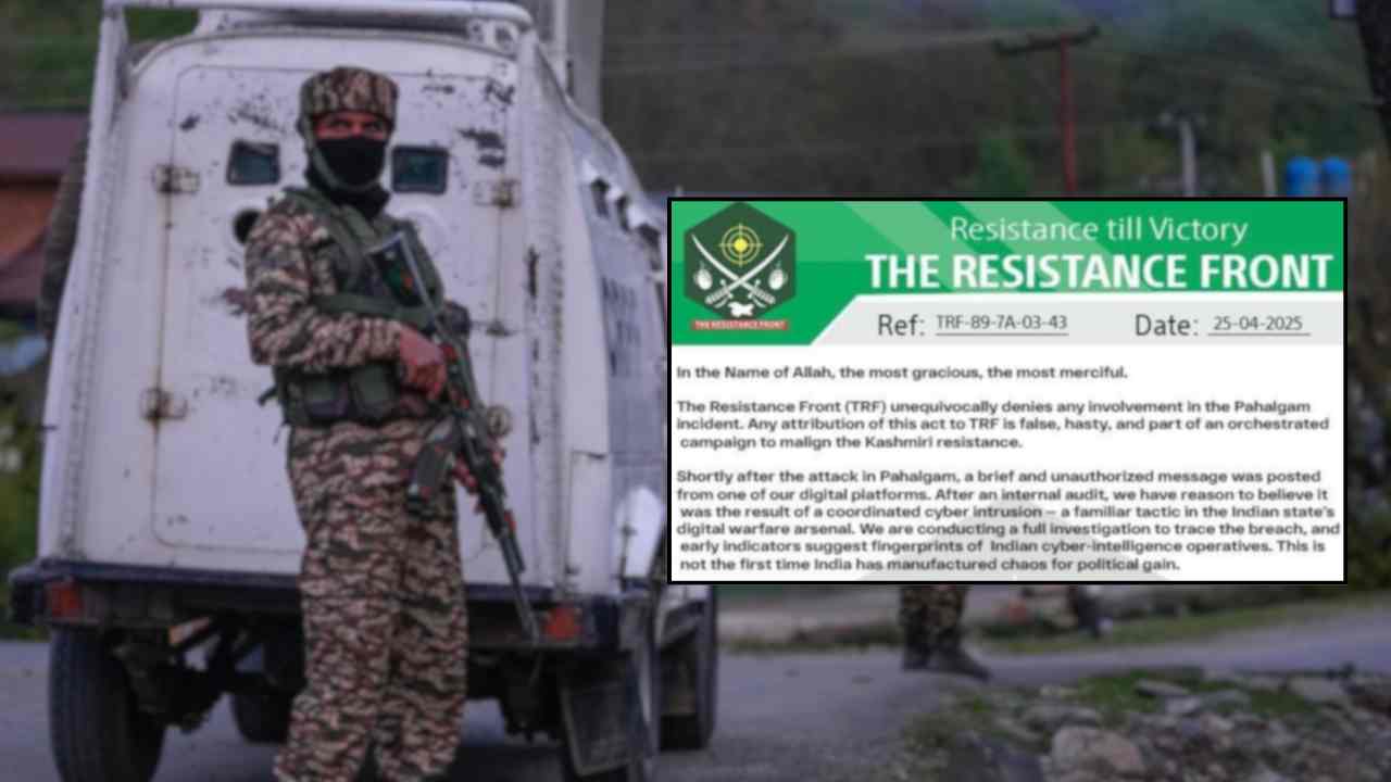 TRF denies responsibility for Pahalgam Terror Attack.