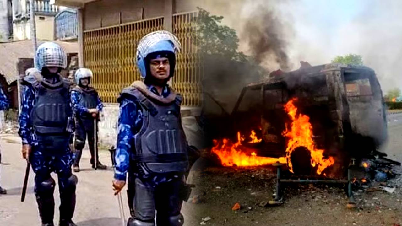 Murshidabad violence Central Force camp demand in front of TMC leaders