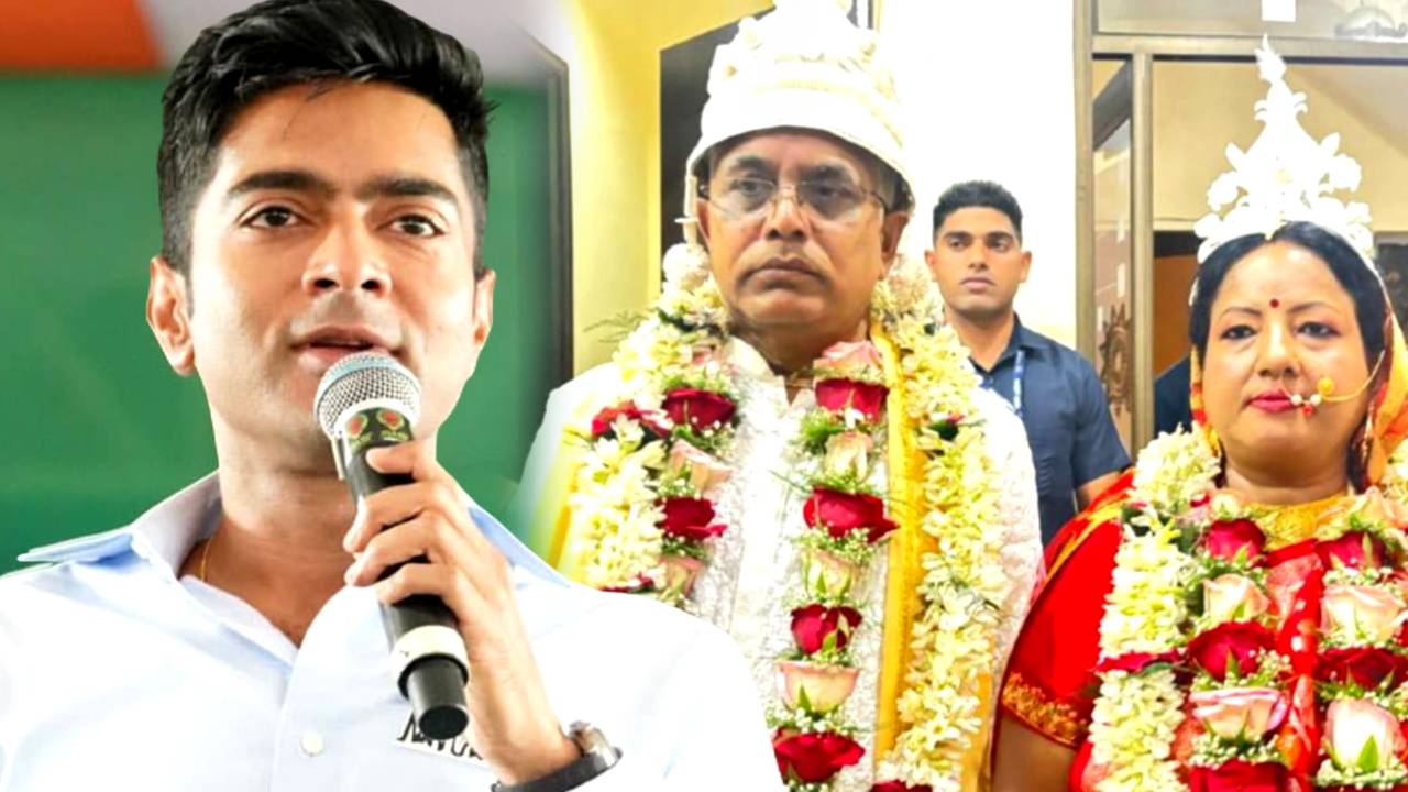TMC MP Abhishek Banerjee congratulates Dilip Ghosh Rinku Mazumdar