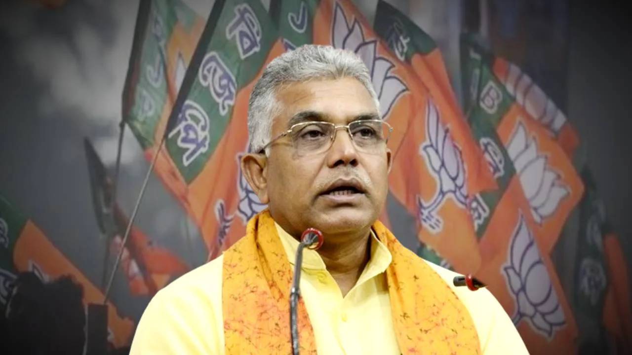 BJP leader Dilip Ghosh talks to RSS leaders