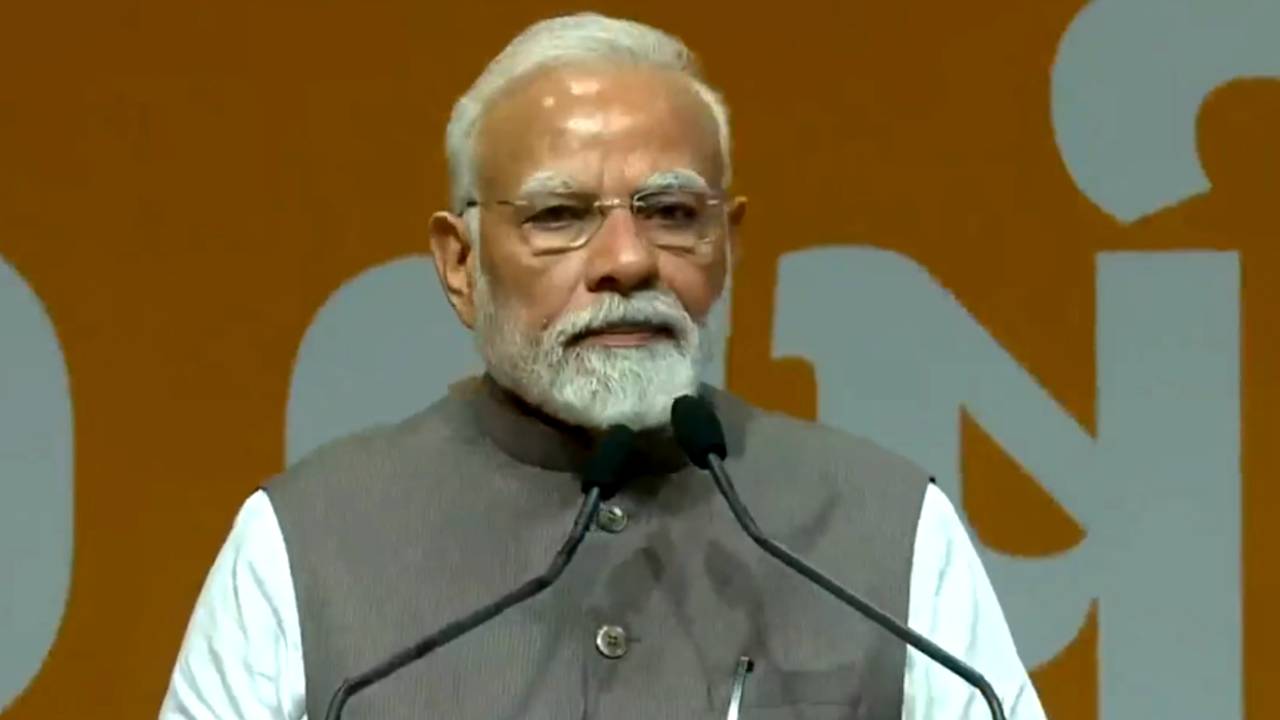 PM Narendra Modi slams Pakistan again in a meeting from Gandhinagar