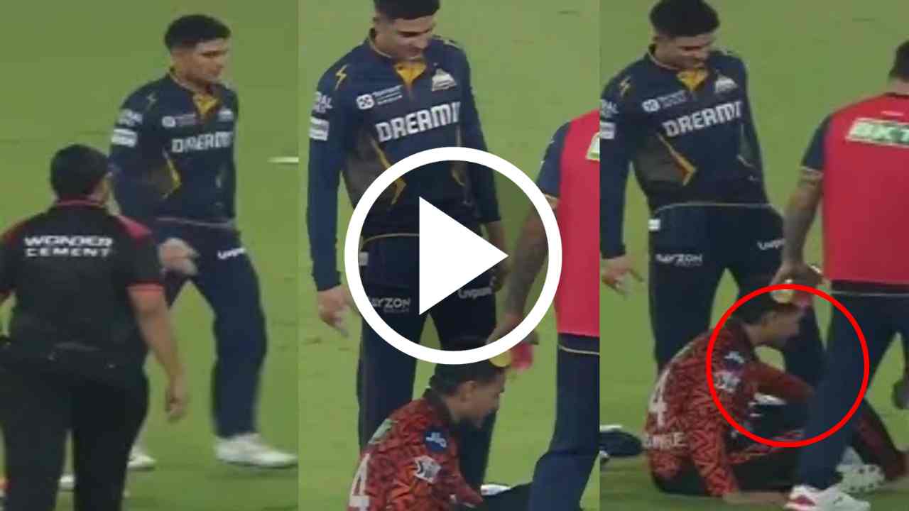 Did Shubman Gill kick Abhishek Sharma in IPL.