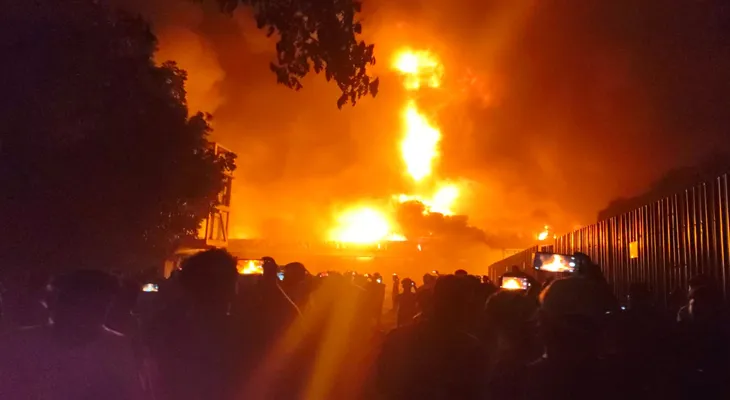 Fire accident in a factory in barasat