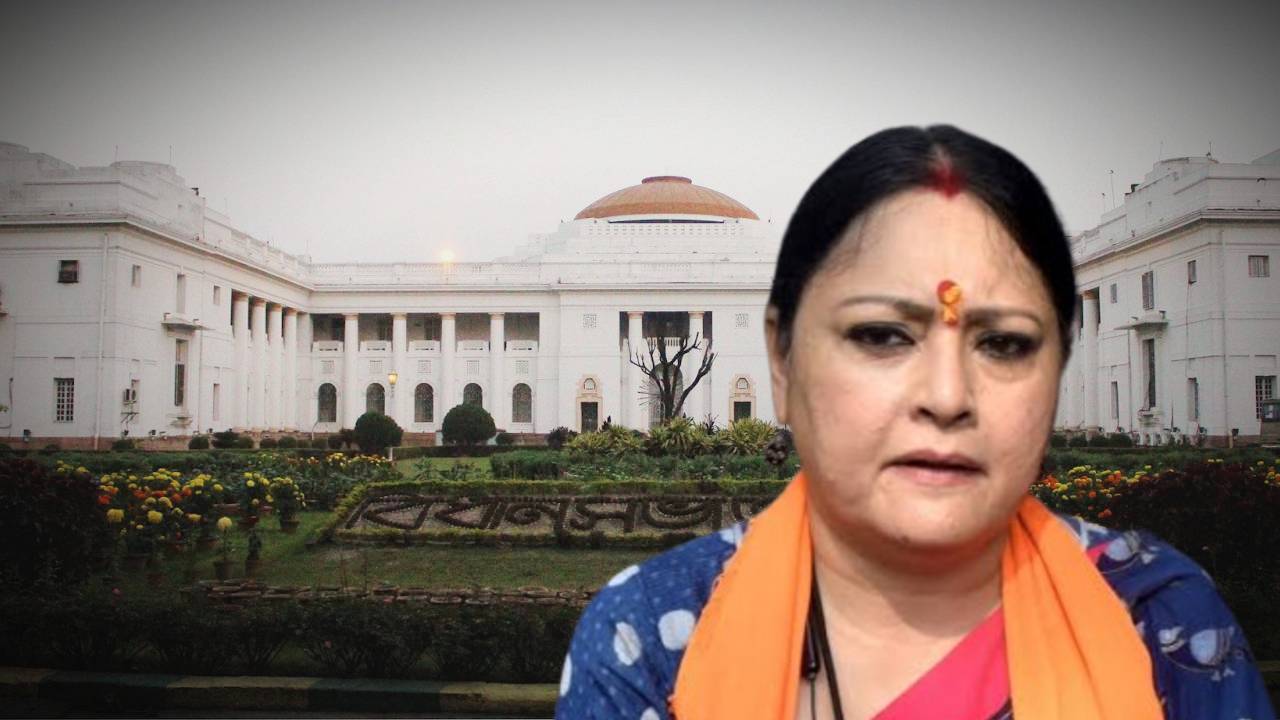 BJP MLA Agnimitra Paul angry over her car checking in front of West Bengal Assembly