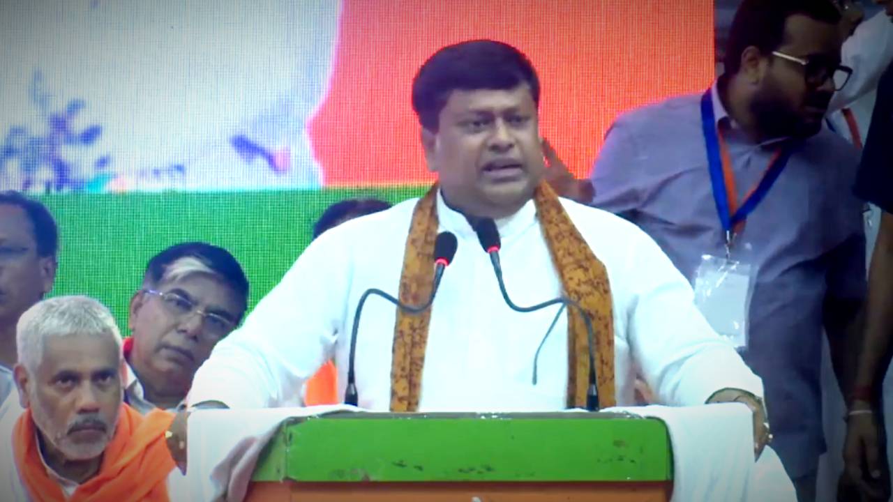 BJP MP Sukanta Majumdar asked party workers to take oath