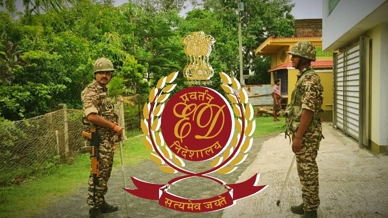 Enforcement Directorate ED raid in Madhyamgram