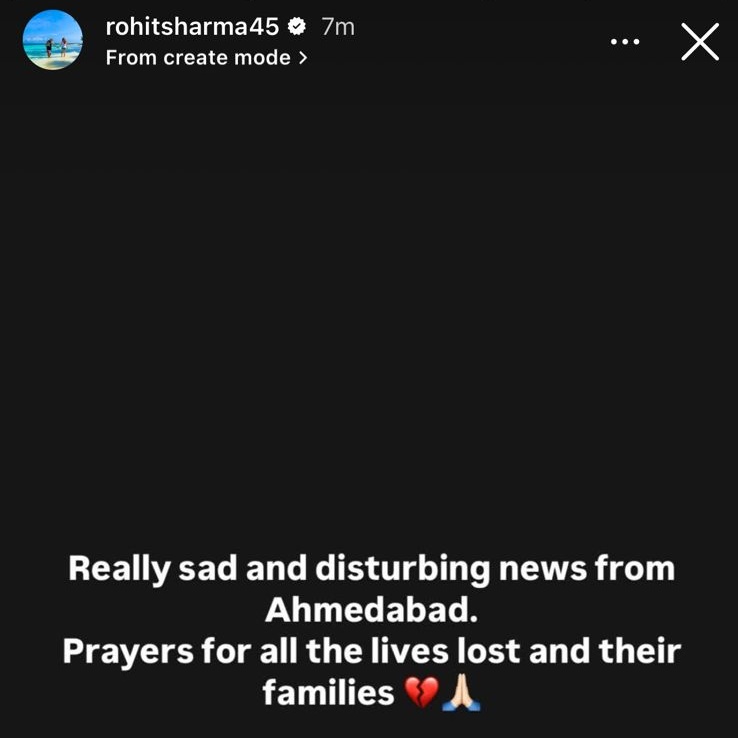 Ahmedabad Plane Crash cricketer reaction update.