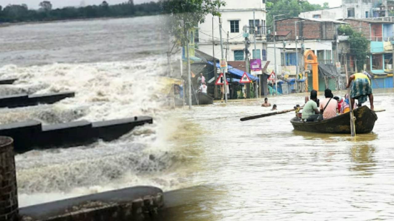 Flood situation in south bengal due to water released by dvc 