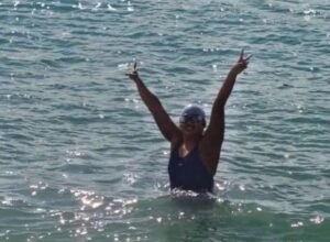 Afrin Jabi from Midnapore crosses the English Channel.