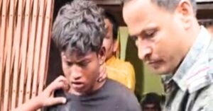 Jharkhand thief falls asleep after coming to steal from temple viral video