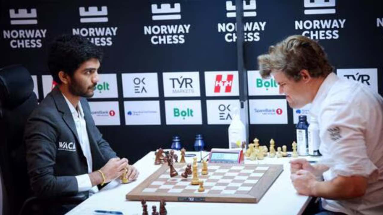 Gukesh Dommaraju defeated Magnus Carlsen.