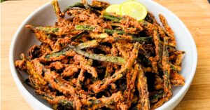 Recipe of bhindi or okra aka ladies finger that can be served as crispy snack