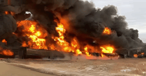 Massive train fire Tamil Nadu