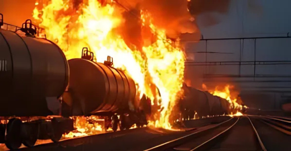 Massive train fire Tamil Nadu