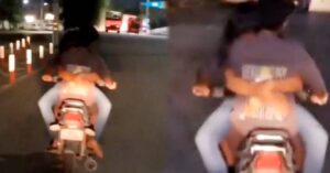 Viral Video shows couple hugging each other's on a moving bike in Hyderabad