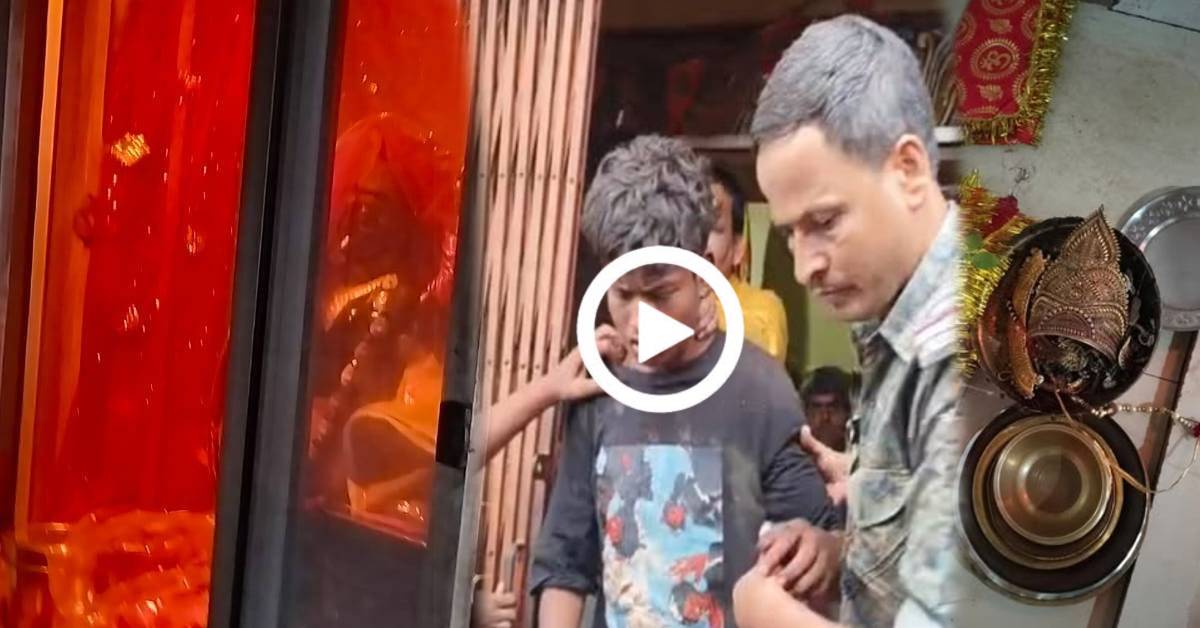Jharkhand thief falls asleep after coming to steal from temple viral video