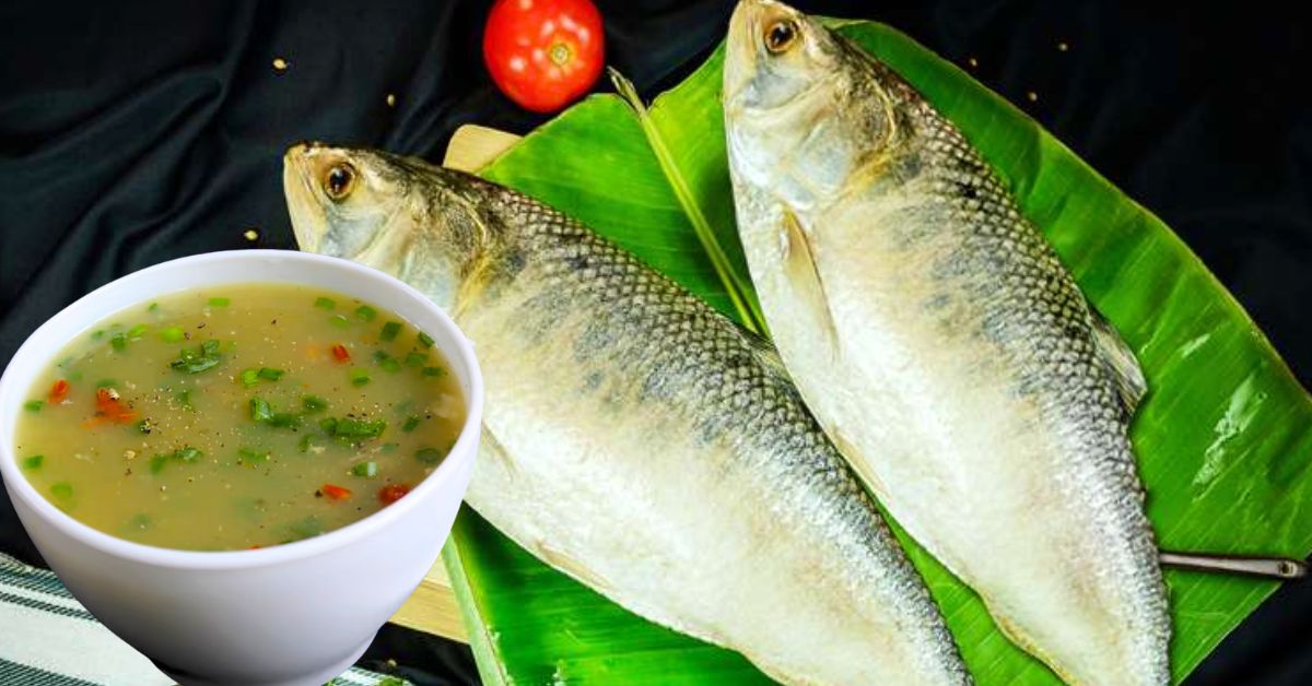 Recipe instead of chicken this time make a different tasting soup with hilsa