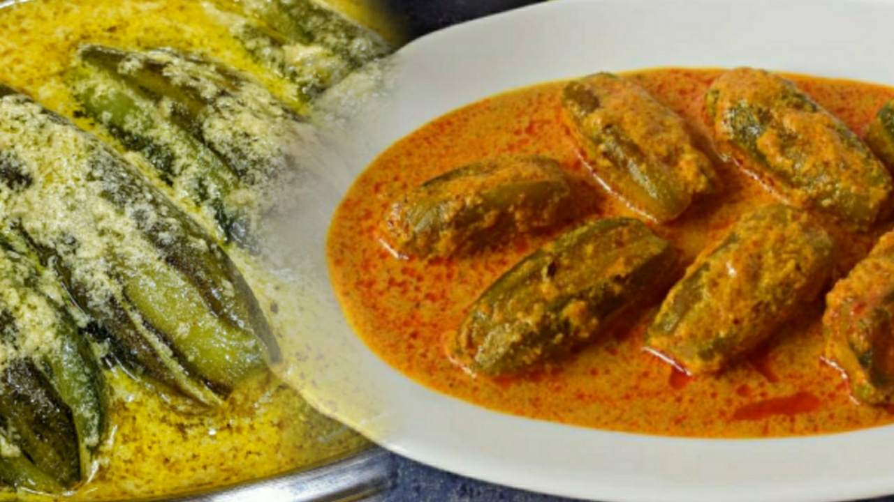 Veg recipe of dudh mug potol 