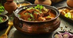 Recipe make Champaran mutton by simmering it in juice very easily know the dish instantly